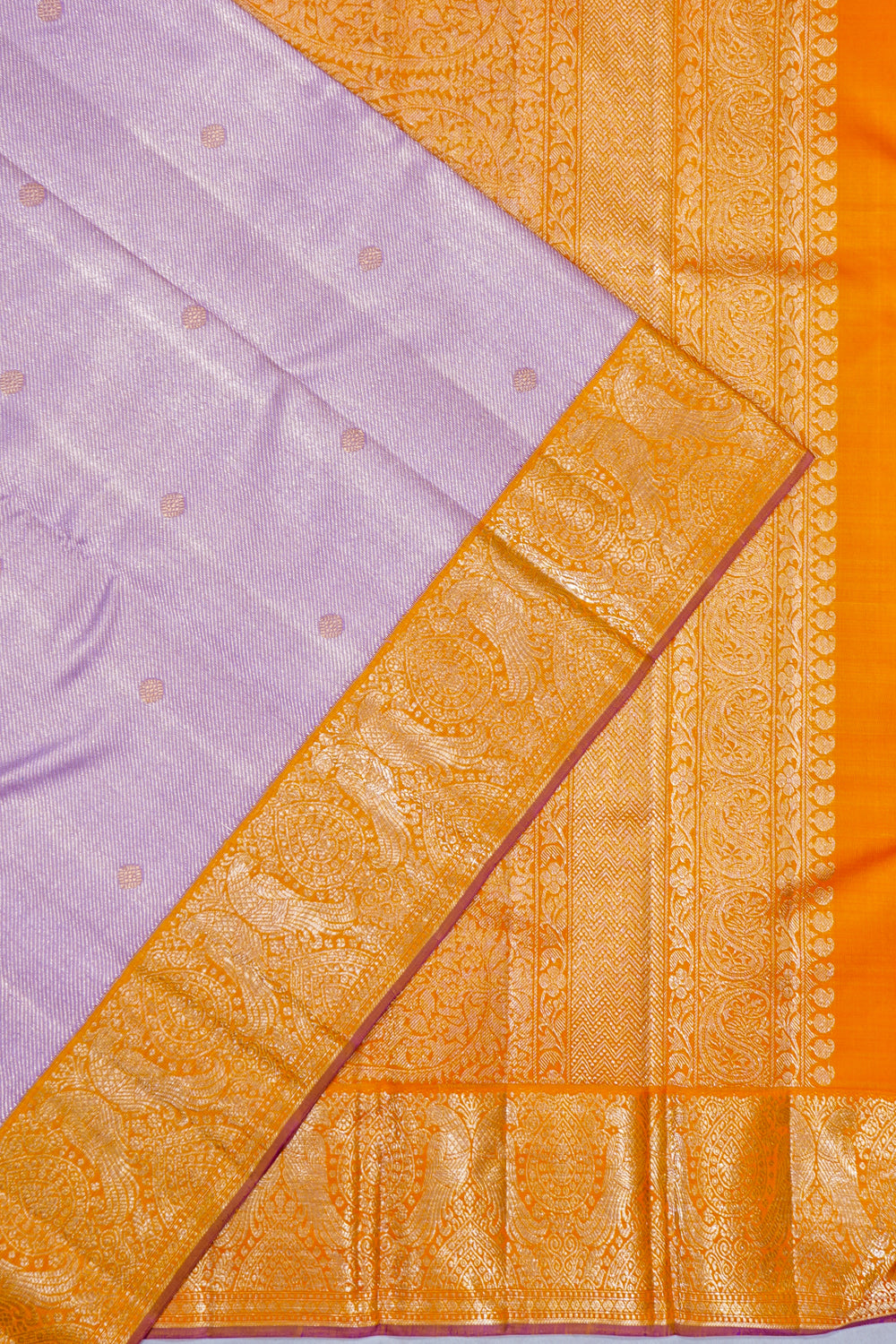 Kanchipuram Silk Brocade Lavender Saree