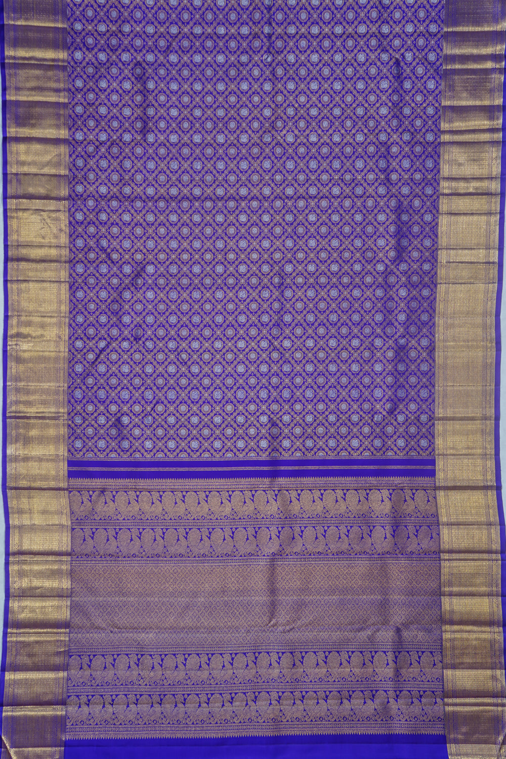 Kanchipuram Silk Brocade Violet Saree