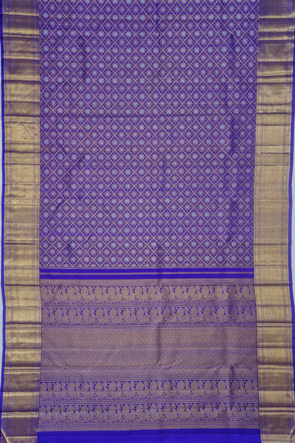 Kanchipuram Silk Brocade Violet Saree