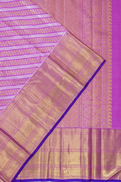 Kanchipuram Silk Brocade Pink Saree