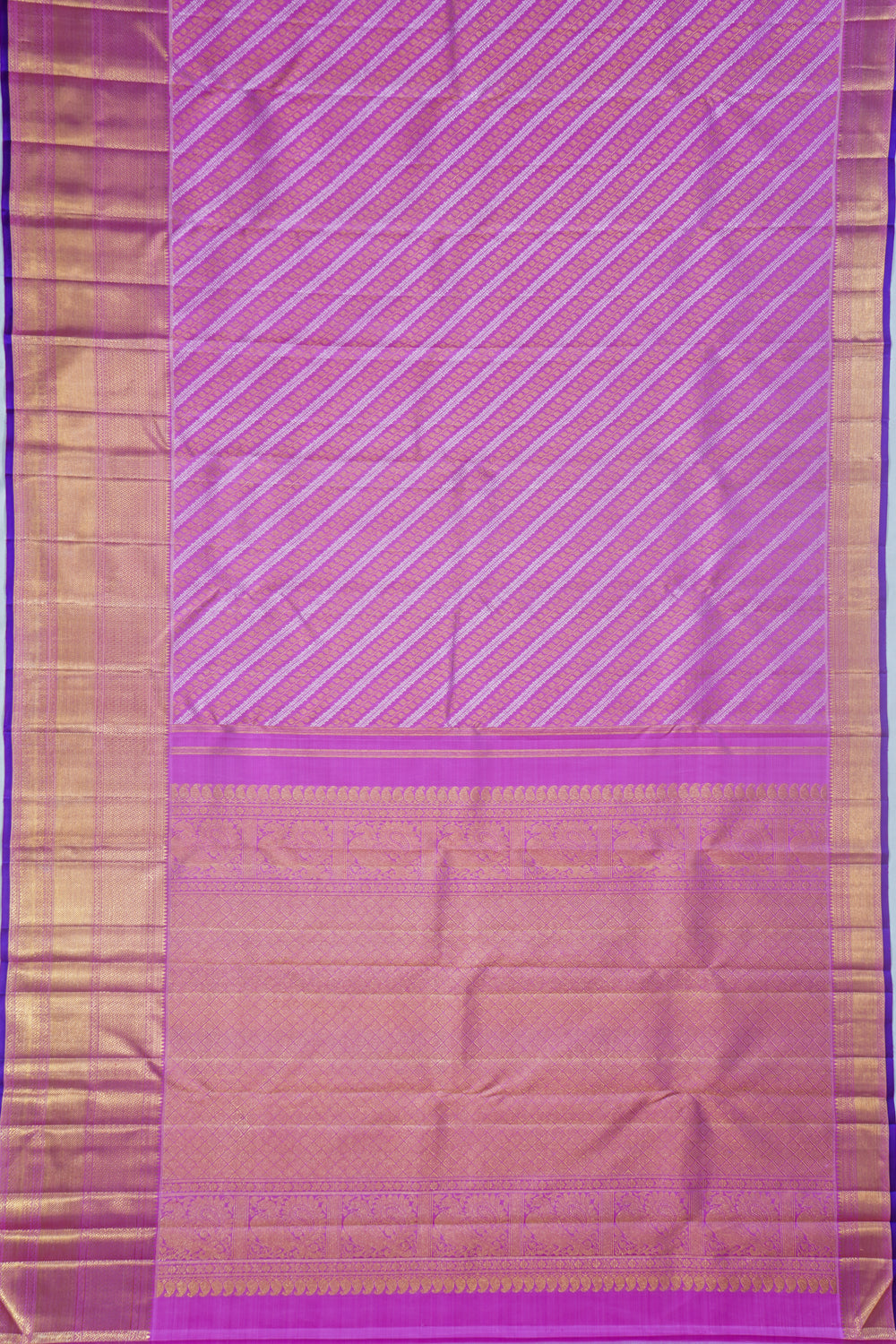 Kanchipuram Silk Brocade Pink Saree