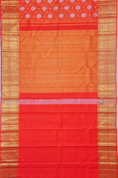 Kanchipuram Silk Brocade Red Saree