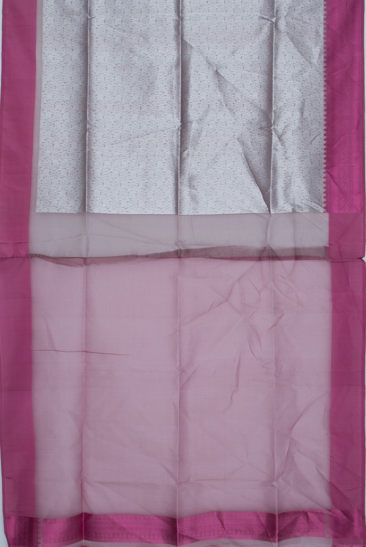 Banarasi Kora Organza Jaal Grey Saree