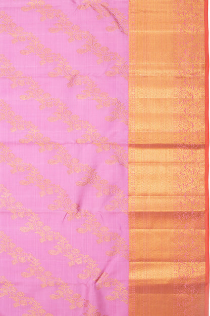 Kanchipuram Silk Leheriya Baby Pink Saree