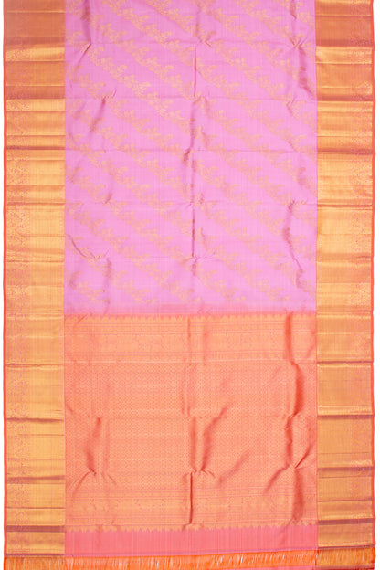 Kanchipuram Silk Leheriya Baby Pink Saree