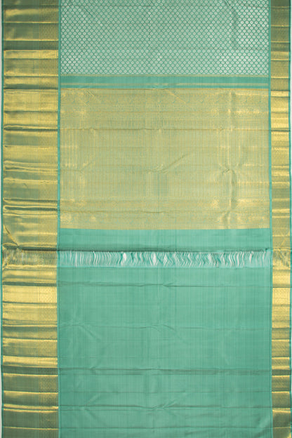 Kanchipuram Silk Brocade Sea Green Saree