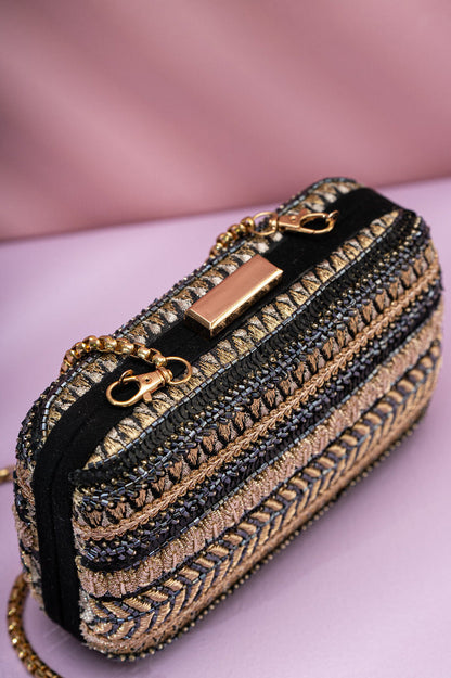 Zardosi Embroidery Clutch By Kankatala